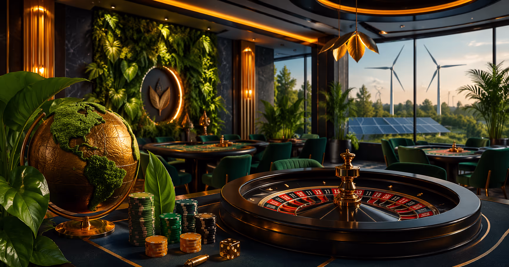 Yesil enerji ile cevre dostu modern kumarhane